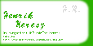 henrik meresz business card